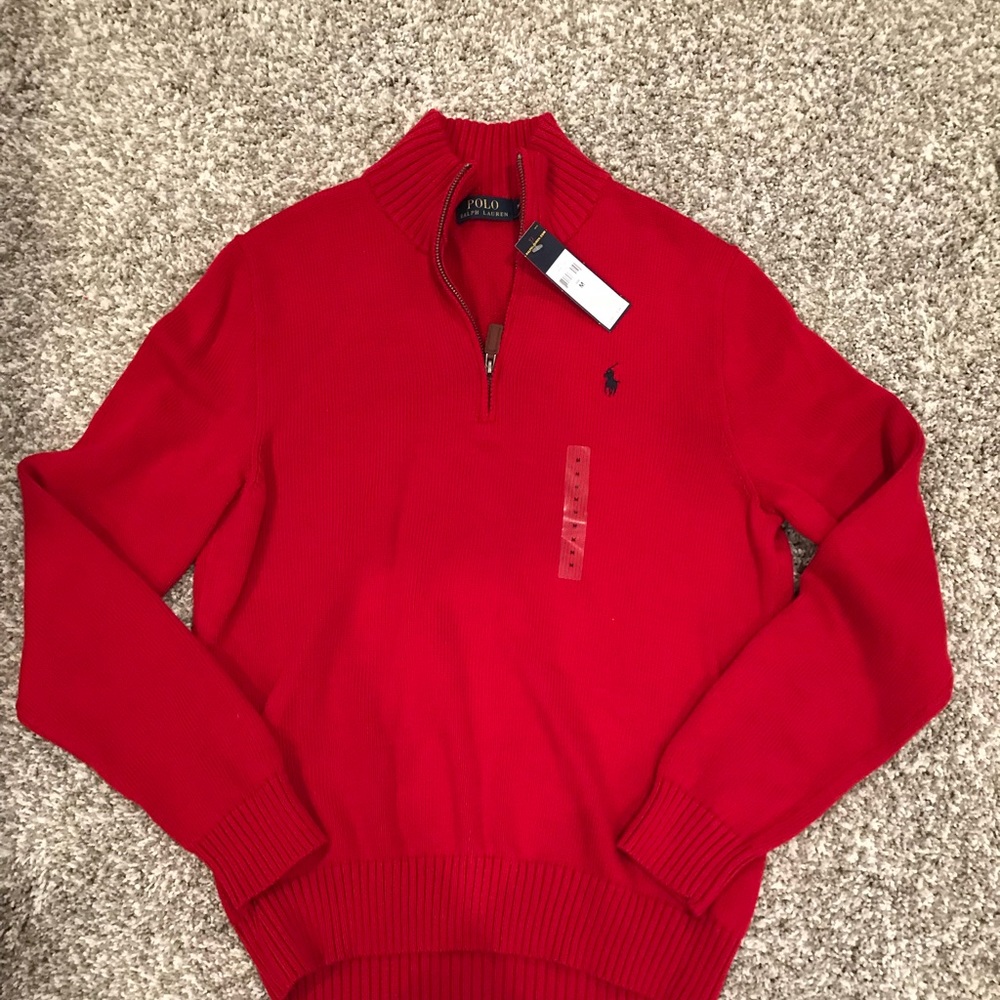 Red Polo Quarter Zip